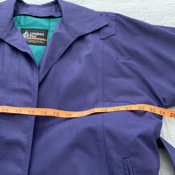 London Fog Purple Raincoat * 14 Petite - Picture 13 of 16